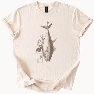 Vintage Fishing Victory Graphic Tee Retro Angler Art